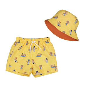 Mayoral 1647-096 Swim short w/bucket hat set (RHES)