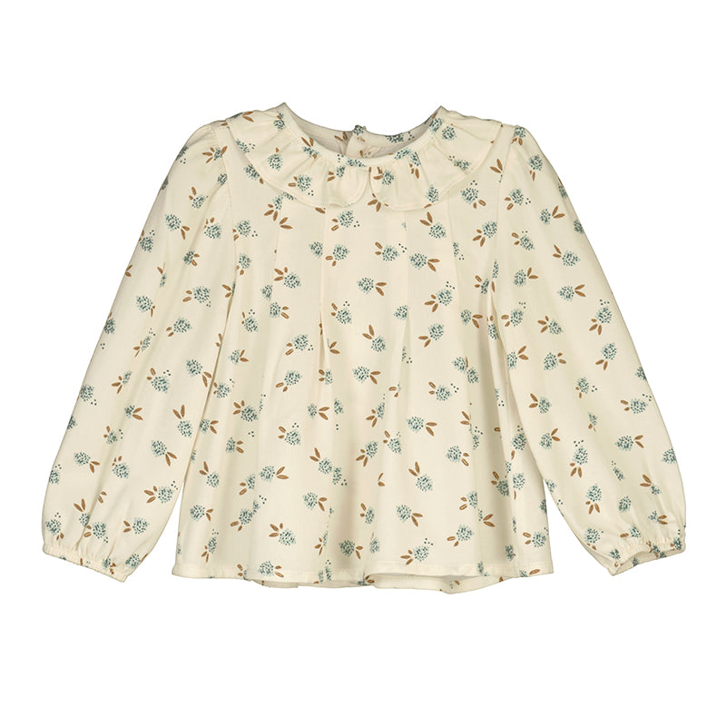 Mayoral 2193-94 Ecofriends Peter Pan Collar Nude and Jade Blouse (HE)