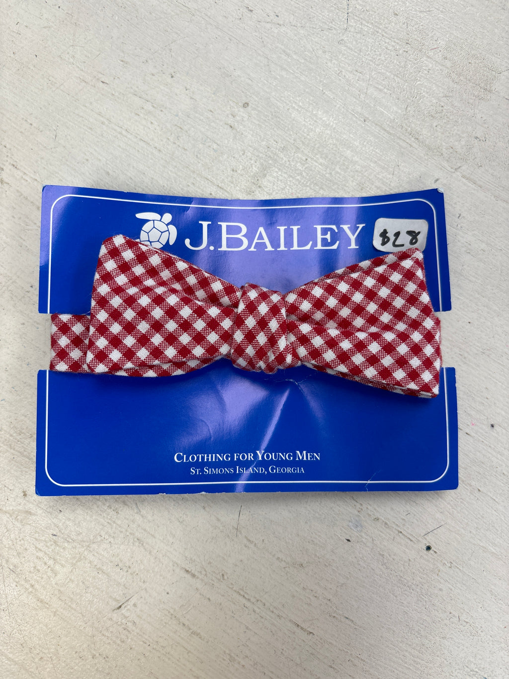 J. Bailey Red Checkered Bow Tie