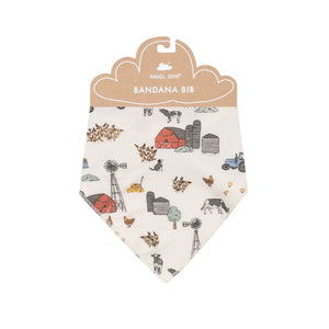 Hay Farmer Blue- Bandana Bib O-S