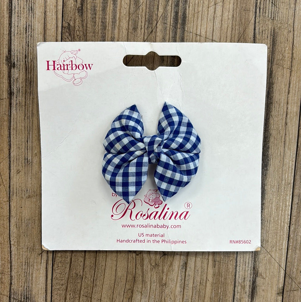 Rosalina Blue and White Gingham Hair  Clip