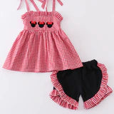 Abby&Evie Mickey Mouse Gingham Short Set 31005