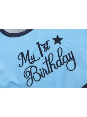 Lil Cactus Blue "My 1st Birthday" Bib