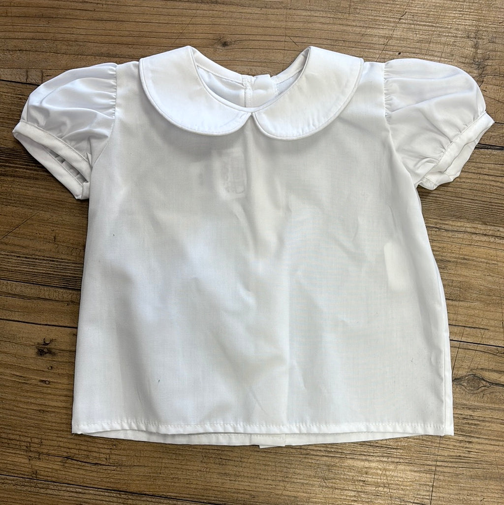 Mulberry Street Peter Pan Collared Short Sleeve Shirt for Girls