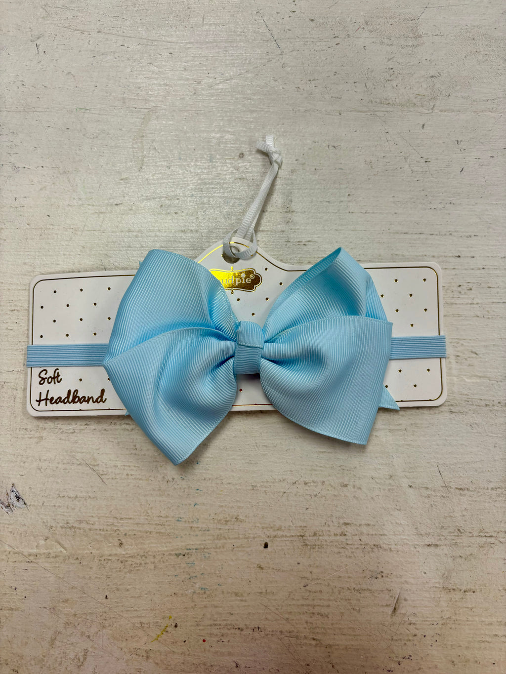 Mud Pie Light Blue Bow Soft Headband