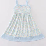 Abby&Evie Blue Delicate Floral the “Me”of a Mommy&Me Dress 407567 (HE)