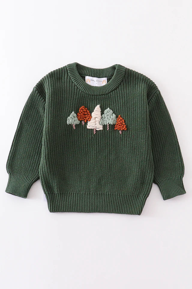 Abbie & Evie Handmade Green Christmas Tree Sweater 700062