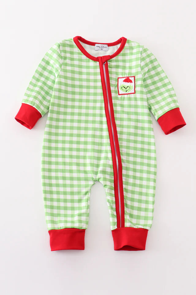 Abbie & Evie Green Christmas Character Romper MC405347