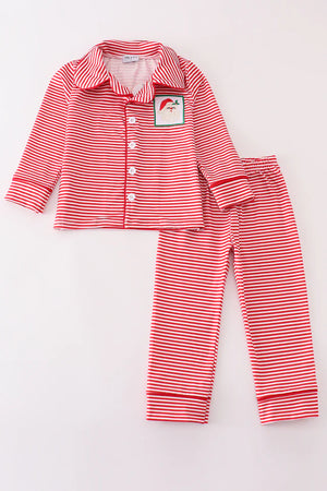 Abbie & Evie Red Striped Christmas PJ MC405377 (STHE)