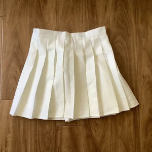 Fashion Wildcat White Pleated Skirt