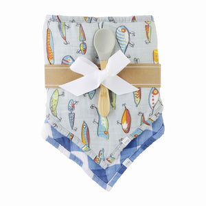 Mud Pie Fishing Lure Bib and Spoon Gift Set – Poppeas A Unique Boutique