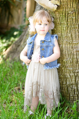 Taupe Lace Dress